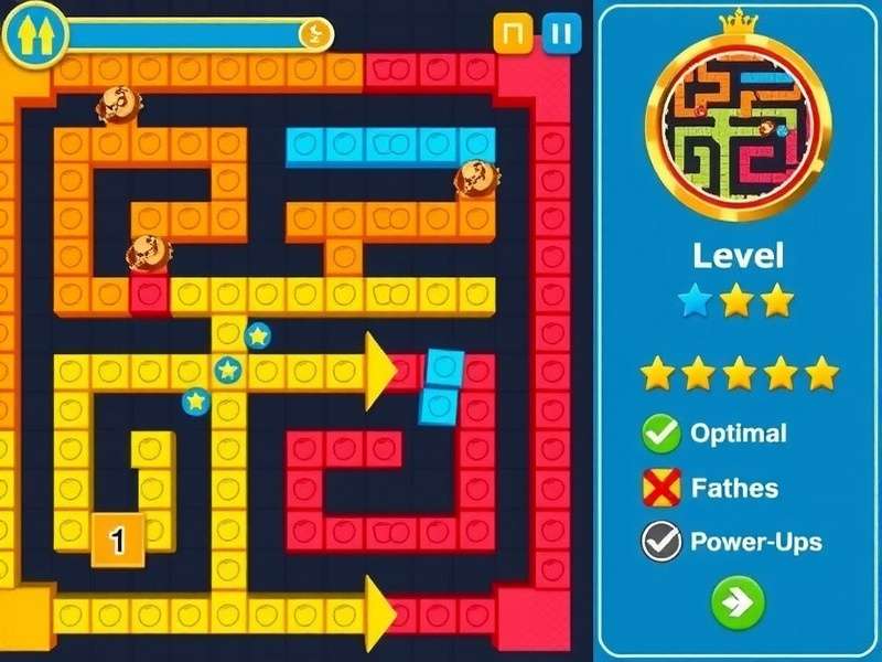 Desi Maze Guru strategy guide showing optimal paths and power-up usage