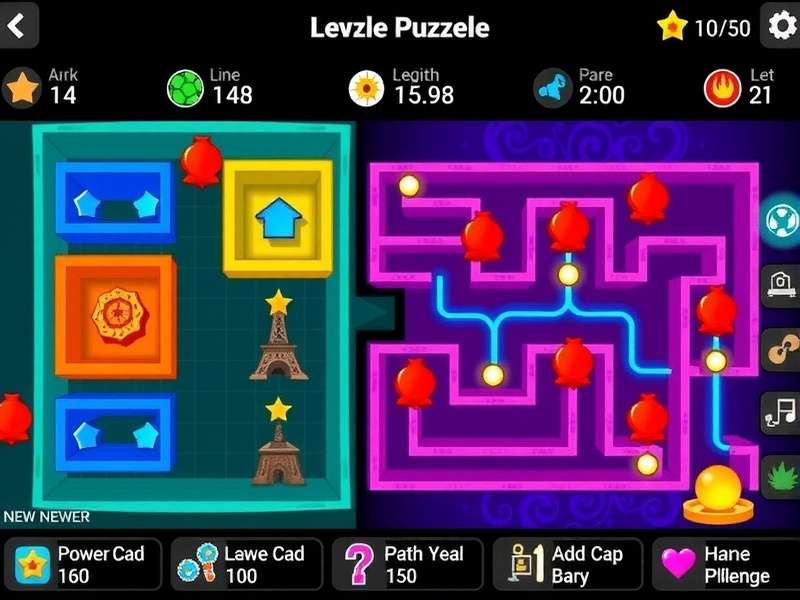 Desi Maze Guru gameplay screenshot showing colorful maze puzzles